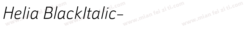 Helia BlackItalic字体转换
